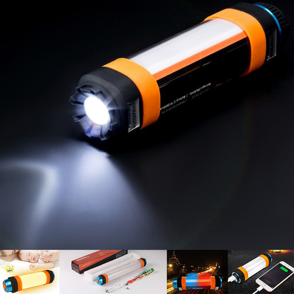 Usb rechargeable led torch lamp SOS phone charging portable mini flashlights with mosquito repellent 5200mAh for outdoor hiking caming