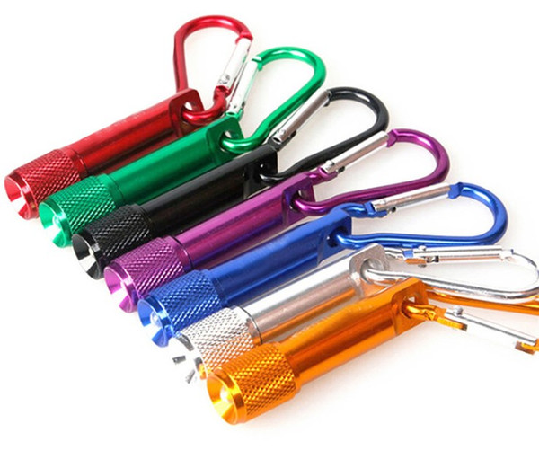 Best Portable Mini LED Flashlight Keychain Aluminum Alloy Torch with Carabiner Ring Keyrings LED mini Flashlight Mini-light LLFA