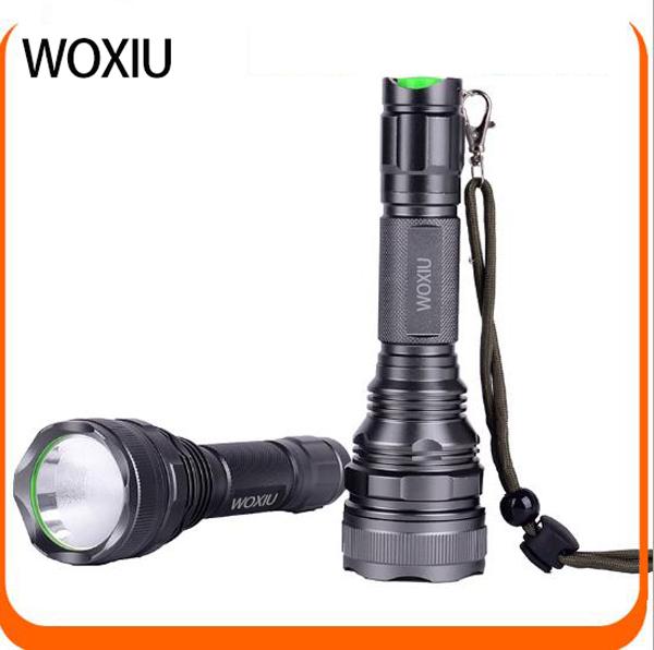 WOXIU Led Flashlight T6 18650 Torch Tactical Rechargeable Zoomable Battery Charger Usa Military 15000lm Lamp Streamlight camping adventure