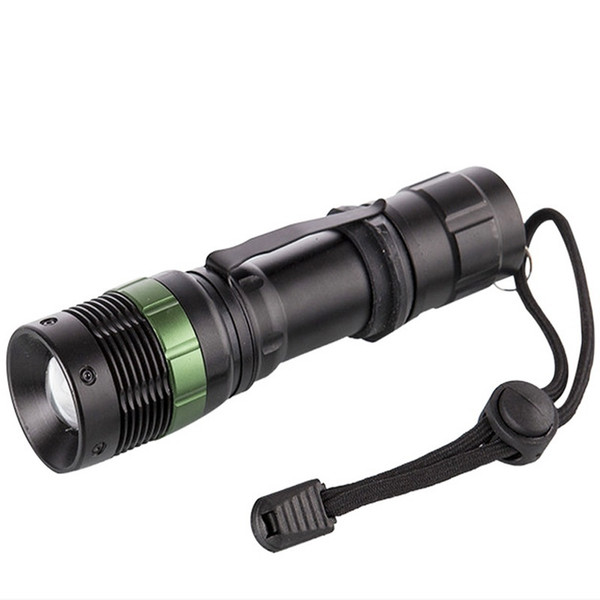 High Lumen Output Cree Q5 LED Waterproof Flashlight Rechargeable Torches Mini Zoomable High/Middle/Low/SOS Portable LED Flashlights