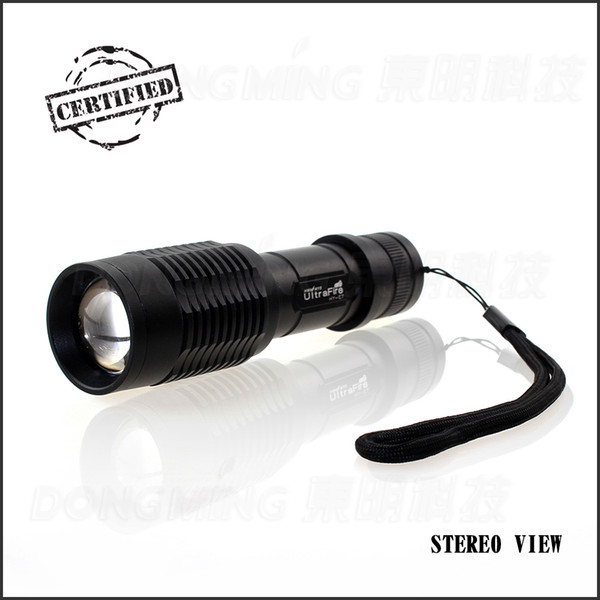 led flashlight 5000 lumens cree xml t6 torch lamp flashlights long-range zoom powered by 1 ode (high - medium - low - sos - Strobe) 6.Lamp