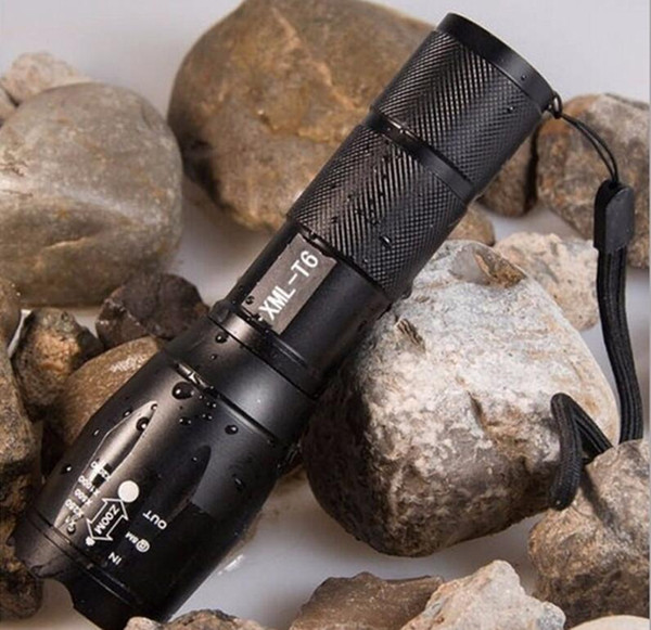 High Quality Professional 5 modes Zoomable XML-T6 LED Flashlight Torch light