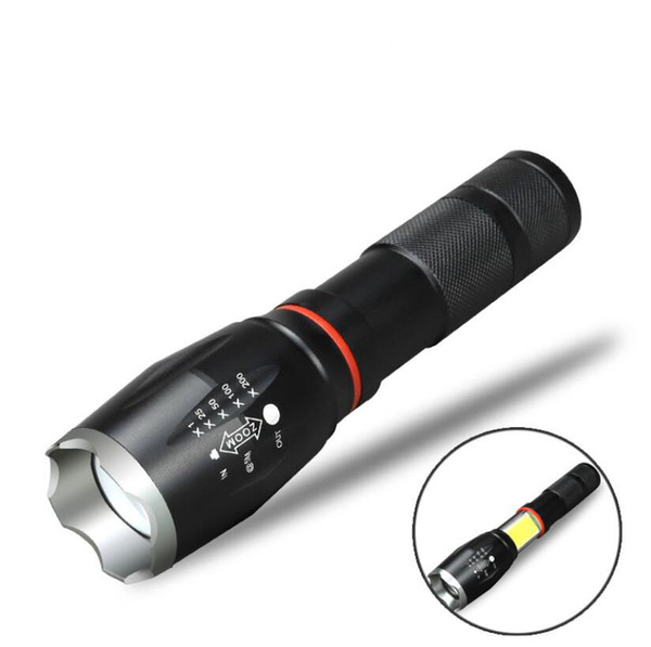 Led flashlight Ultra Bright torch T6/L2/V6 Camping light 5 switch Modes 10000 LM Zoomable Bicycle Light use 18650 battery