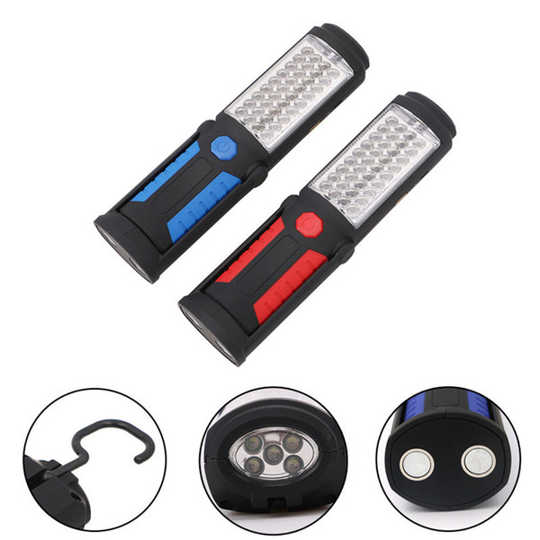 New Multi-function USB Rechargeable LED Flashlight Torch Work Light Portable Stand COB Lanterns LED Torches with Magnetic HOOK 18650 Battery