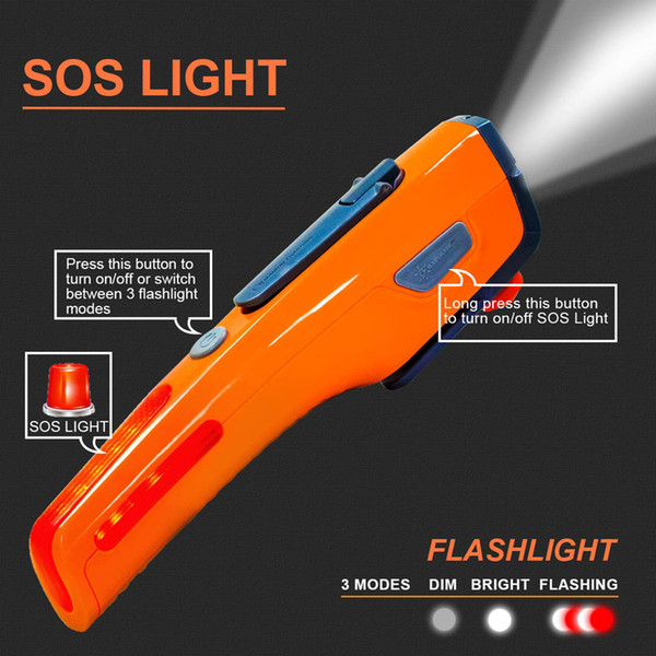 New Emergency Tools SOS Light Car Glass Torch Portable Multifunction Emergency Safety Hammer With Led Flashlight For Rescue And Escape 100pc