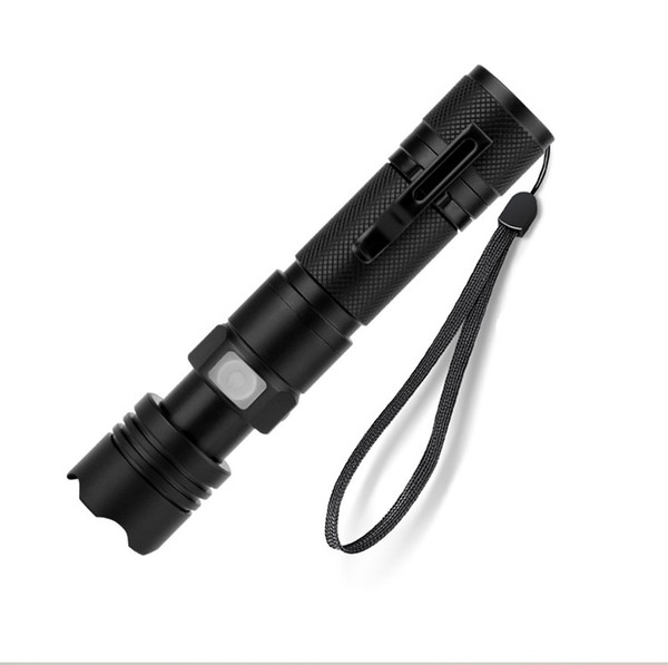 LED Flashligt T6-Brightest Mini Flashlight Rechargeable Flashlight With 5 Modes-Adjustable Waterproof Torches For Camping Exploring Caves