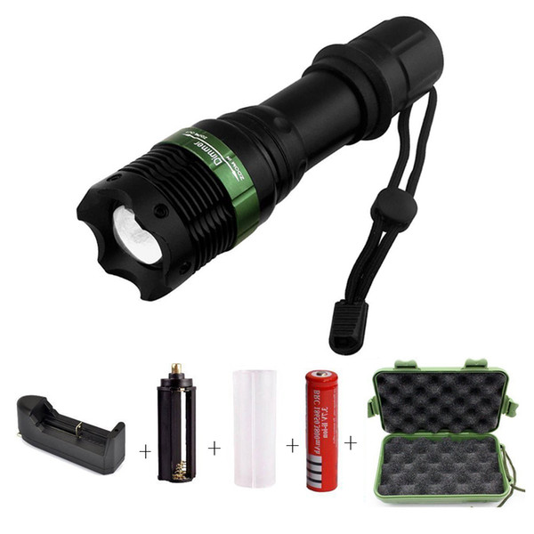 Super Bright Flashlight Zoomable XML Q5 Light Torch Outdoor Tactical Flashlight Waterproof Great for Hunting Cycling Climbing Camping Black