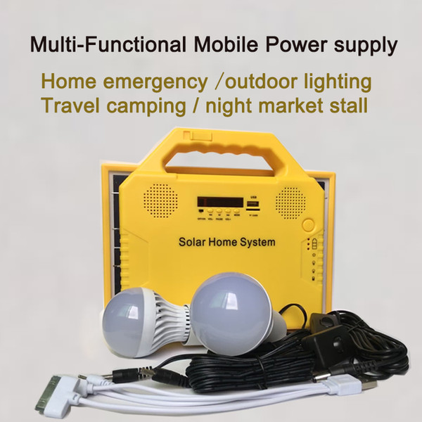 New solar panel charging portable lighting Torches MP3 music bluetooth Radio for home camping fishing energy light