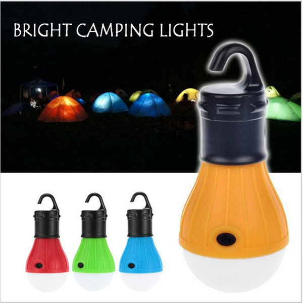 Outdoor Camping Lamp Tent Light Torch Flashlight Hanging Flat LED Light Mode Adjustable Lantern AAA Battery ABS Plastic