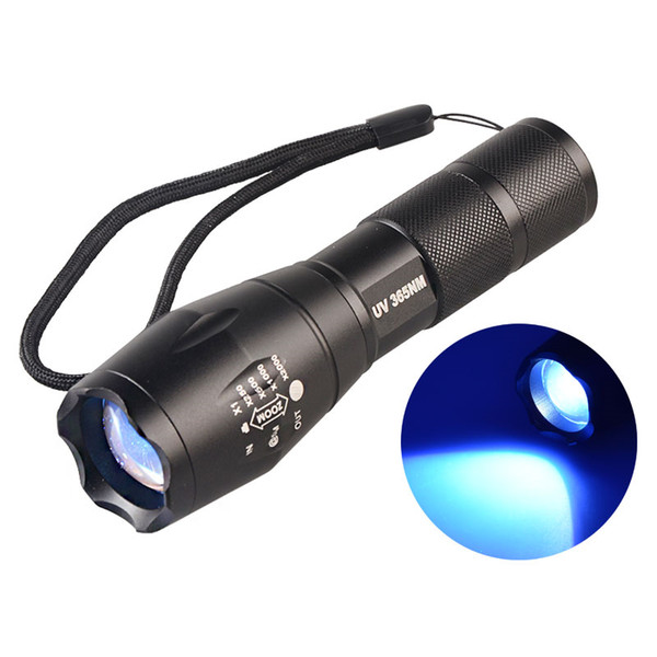 365nM 395nM 4W Power LED Aluminum Zoom UV flashlight lamp Black light touch Voilet Purple UV light lamp