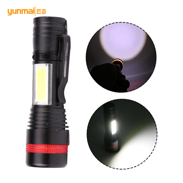 Cross Border New Pattern Cob Led Zoom Aluminium Alloy Outdoors T6 Light Mini- Flashlight