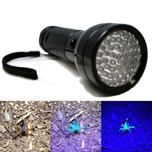 Aluminium 51 LED UV Flashlight Torch Ultra Violet Blacklight Detection Light Lamp LEF_607