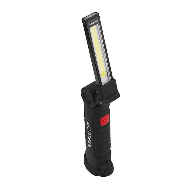 Portable COB Flashlight Torch USB Rechargeable LED Work Light 5 Mode Magnetic Camping Lanterna Hanging Tent Lamp Built-in Battery