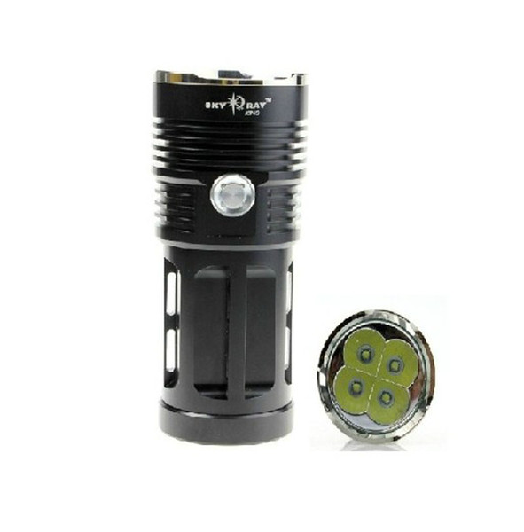 8000LM 4xT6 4xCree XM-L T6 3-Mode LED Flashlight Torch Lamp SKY RAY KING 4T6 LED Flashlight