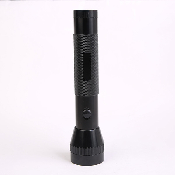 LED strong light flashlight, long aluminum alloy patrol adventure outdoor camping and fishing lights.