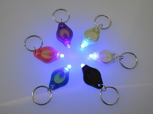 Mini Torch Key Chain Ring PK Keyring White LED Lights Photon Light LED Keychain Flashlight Mini Light