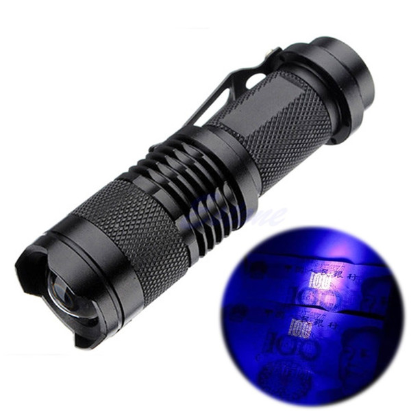 High quality Led UV Flashlight Torch Light Ultra Violet Light Blacklight UV Lamp AA Battery For Marker Checker Detection