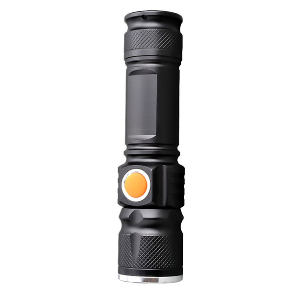 USB Inside Battery T6 Powerful 2000LM Led Flashlight Portable Light Rechargeable Tactical LED Torches Zoom Flashlight