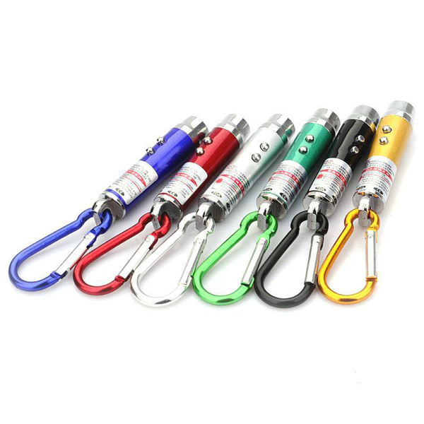 New Arrival Multi-functional Mini 3 in1 LED Laser Light Pointer Key Chain Flashlights Mini Torch Flashlight Money Detector Light