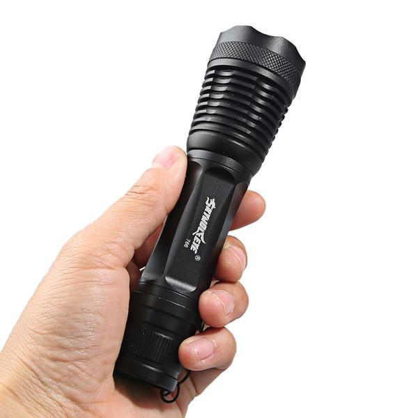 SKYWOLFEYE 500 Lumens Tractical Aluminum Alloy Strong Light Long-Range LED Flashlight Cree XML T6 Zoomable Lamp LEF_A0H