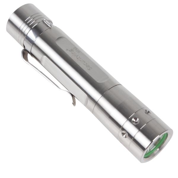 SecurityIng Stainless Steel 700Lm XM-L2 U2-1A LED 5 Modes 114mm Mini Flashlight with Clip LEF_SC8