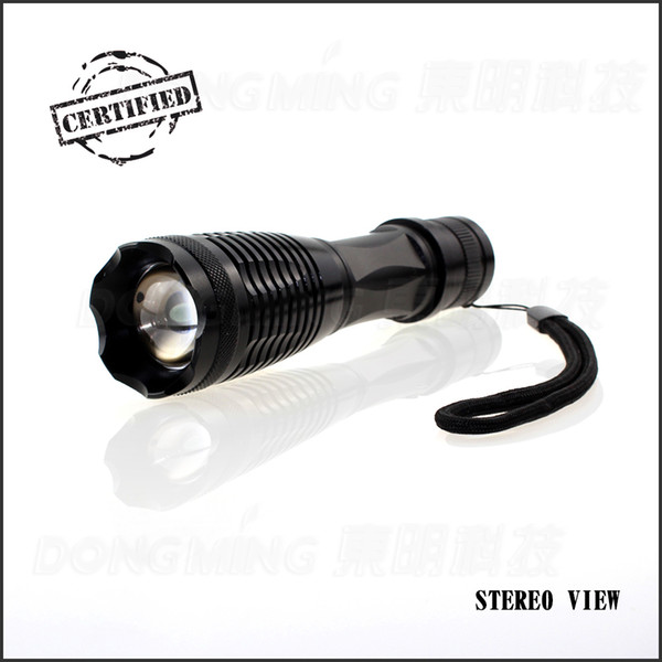 Zoomable 5000 lumen led flashlight super bright lantern powered by one 18650 battery Cree XML-T6 LED Tactical Flashlight Torch