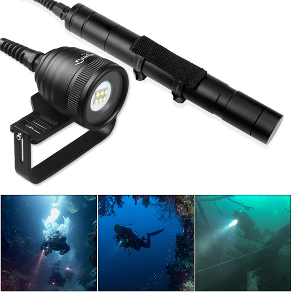 10W Waterproof 4500 Lumens 6x CREE XM-L2 (U2) LED Underwater 200m with 5 Modes Diving Flashlight Support Professional Diving LEF_414