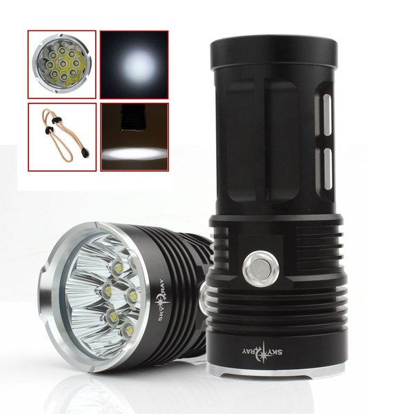 Waterproof Blac CREEk 9x XML T6 LED 5-Mode Outdoor Flash Lamp Torch for Hunting / Camping LEF_039