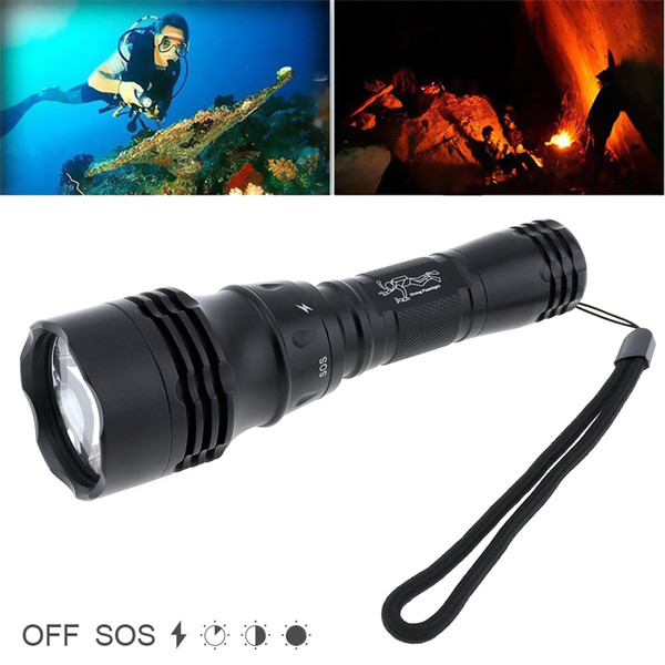 SKYWOLFEYE TLY-34 T6 LED Diving Flashlight Torch Scuba Light Lamp Waterproof for Outdoor / Diving LEF_40D