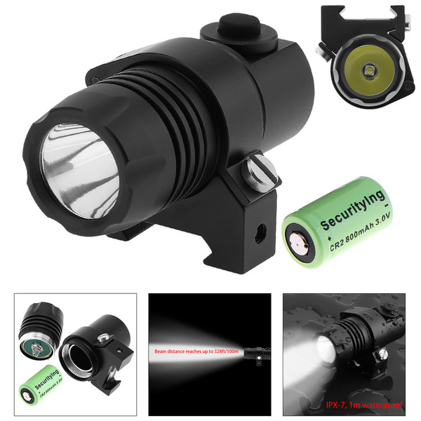 Securitylng Waterproof G05 XP-G R5 LED 210LM Tactical Flashlight Military Lights with 2 Modes Light + CR2 3V 800mAh Lithium Battery L