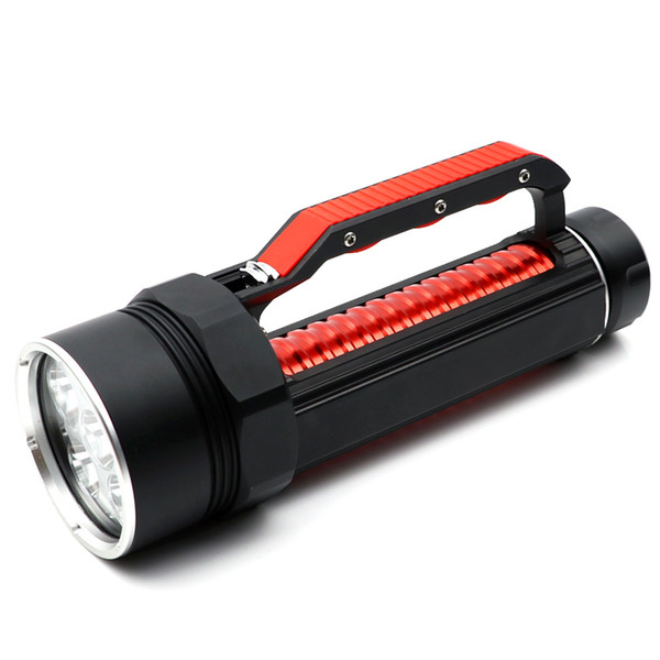 Super bright Lantern 6 x Cree XM-L2 U2 diving lamp 6000 Lumens Stepless Dimming Diving Flashlight Torch 2 x 32650 flashlight