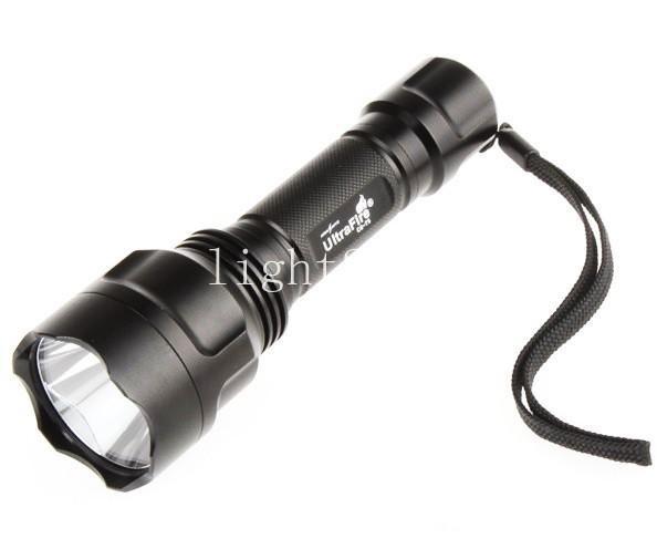 UltraFire C8 1 - Mode 1300 lumens Cree T6 LED flashlight torch remote pressure switch + clamp + charger + free shipping DHL