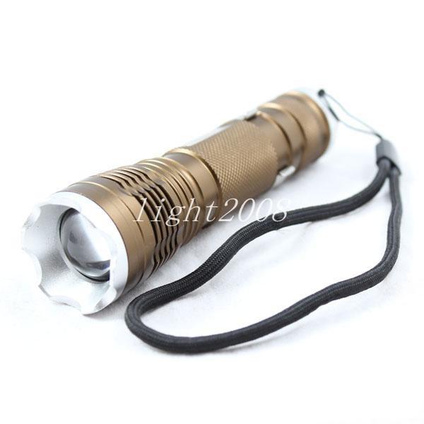 Single CREE XM-L T6 1600 LM Zoomable LED 18650 Flashlight Torch Light Free Shipping All Over The World L177