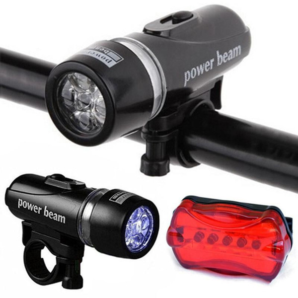 High Quality Waterproof 5 LED Cycling Bicycle Front Head Light Bike Lamp Safety Rear Flashlight Hot Sale