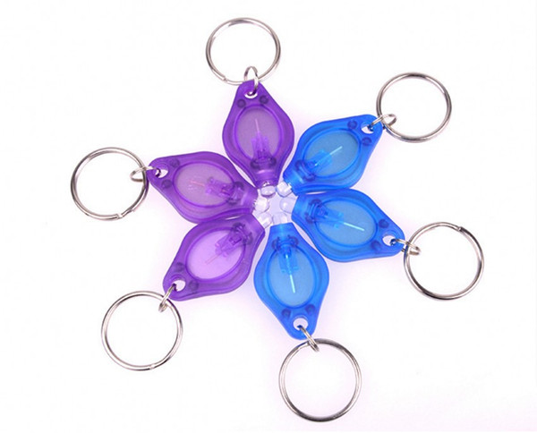 395-410nm Purple UV LED Keychain Money Detector led light protable light Keychains Car key accessories Wholesale