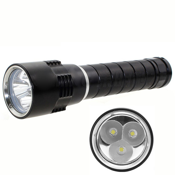 Diving flashlight 3pcs* XM-L2 LED dive waterproof LED underwater Flashlight torch for 2x26650 battery