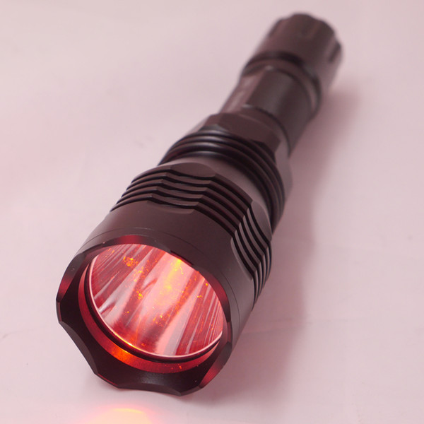 Manta Ray HS-802 Single mode RED light LED Aluminum Torch Flashlight rechargeable long distance hunting flash light