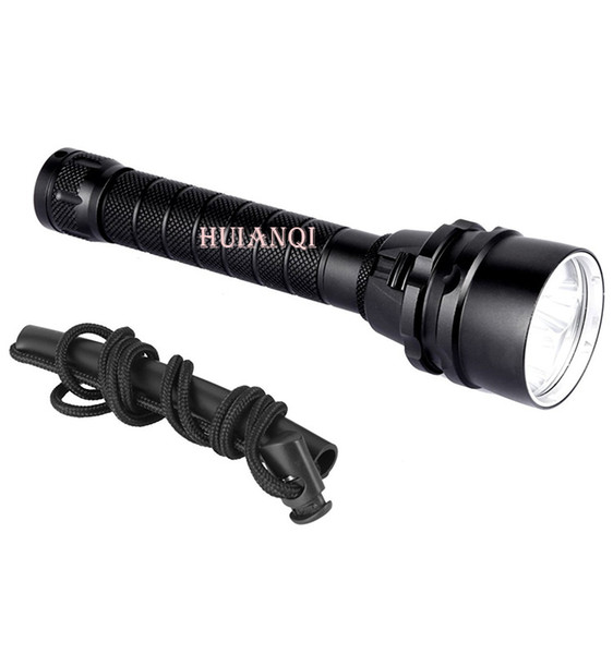 100m 5*XM-L2 5L2 Stepless dimming Diving Flashlight Waterproof LED Dive Torch light for 2x18650 battery