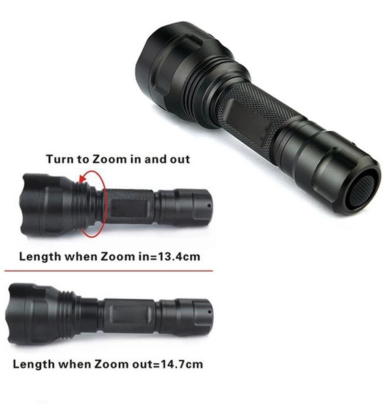 High Quality UF-1505 5-Mode XP-L HI V3 LED Powerful Tactical Zoom Focus mag-lite flashlight