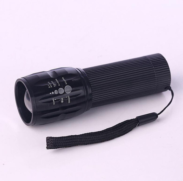 Adjustable Focus Mini Tactical Flashlight Torch Zoomable Small Flashlight Super Bright 3 modes by 3*AAA Batteries