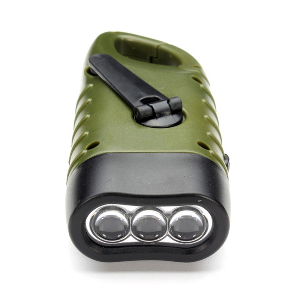 Mini emergency flashlight solar hand power generator flashlight solar flashlight, portable LED lamp.