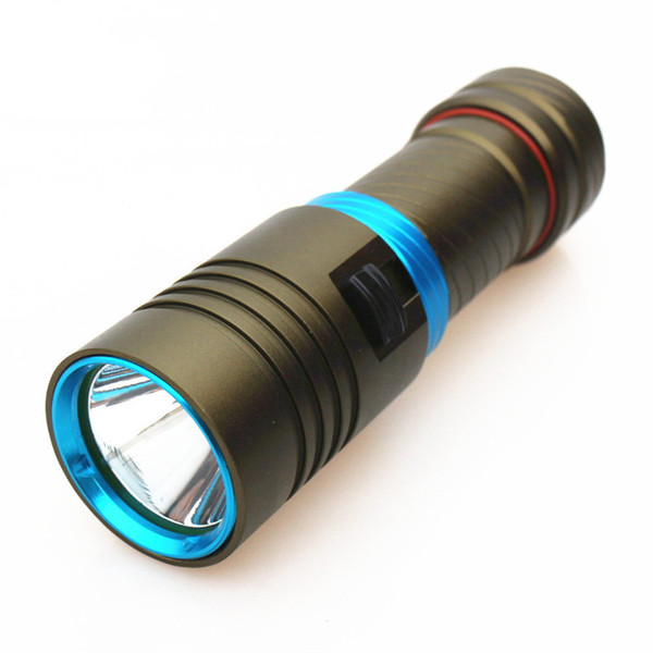 Waterproof Dive Underwater 80 Meter LED Diving Flashlight Torch Lamp Light Camping Lanterna With Stepless dimming