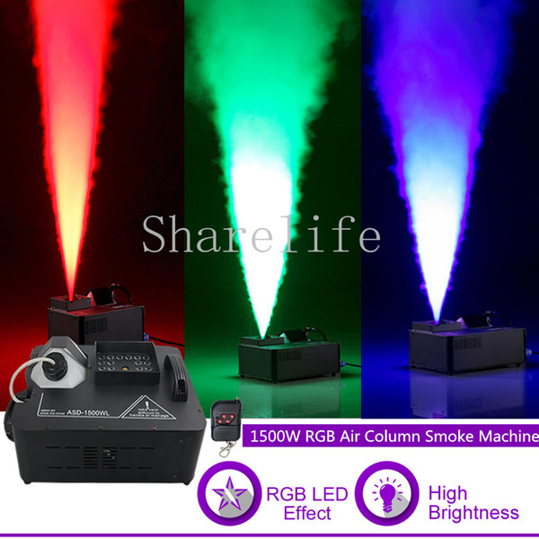 Sharelife DMX Remote 1500W RGB LED Color Air Column White Smoke Fog Machine for DJ Party Show Club KTV Stage Lighting Effect