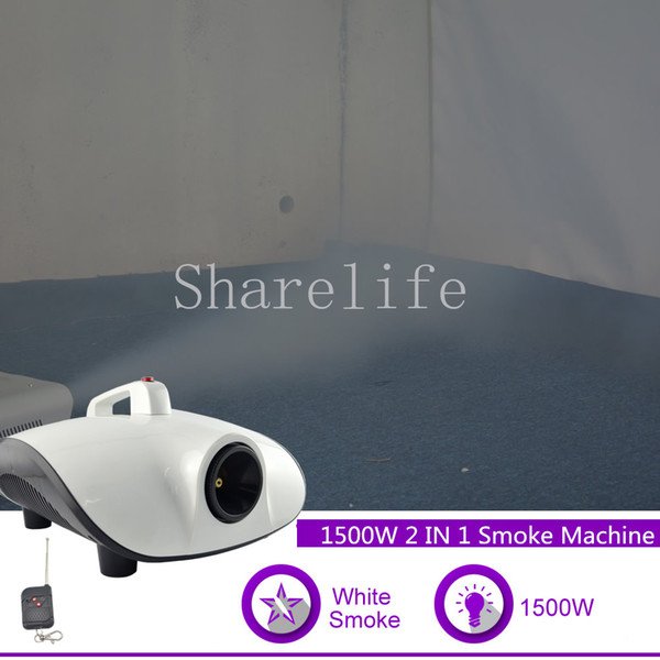 Sharelife 220-240V Remote Control 1500W Thermostatic Smoke Fog Machine for DJ Party Show Club KTV Stage Lighting Effect W1500