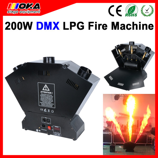 DMX fire machine spray lpg flame machine Flame Projector Safe to Use 3 Shot Gas DMX 512 stage effect machine