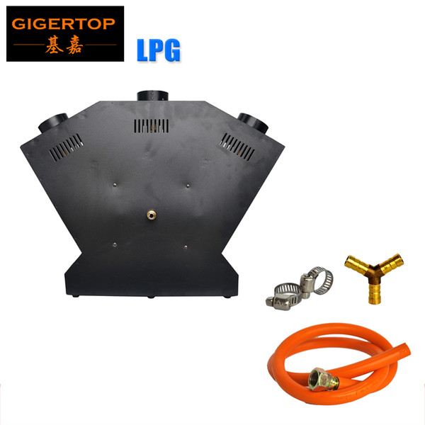 LPG Fire Jet Machine Triple Shot Stage light Equipment 3 Jet Nozzle 4 Channel DMX Fire Effect Jet Up 2 Meter Fog Machine