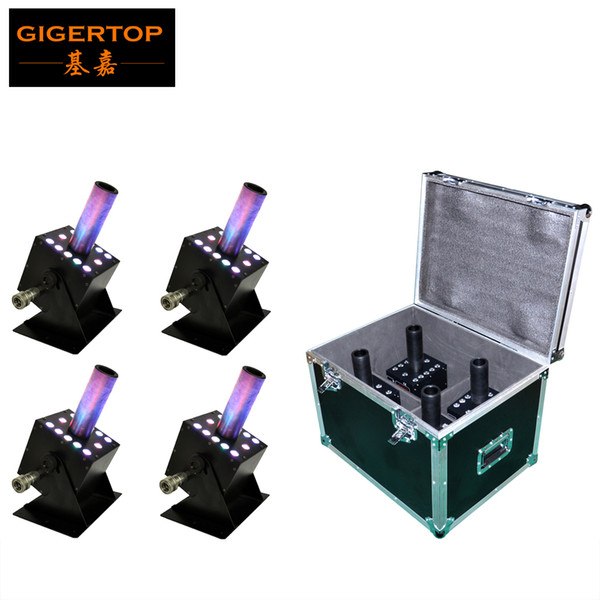 TP-T21 4in1 Flight Case Packing Stage Equipment Led Co2 Jet RGB Color 12 x 3Watt Big Disco Co2 Machine DMX 512/Manual Control 100V/220V