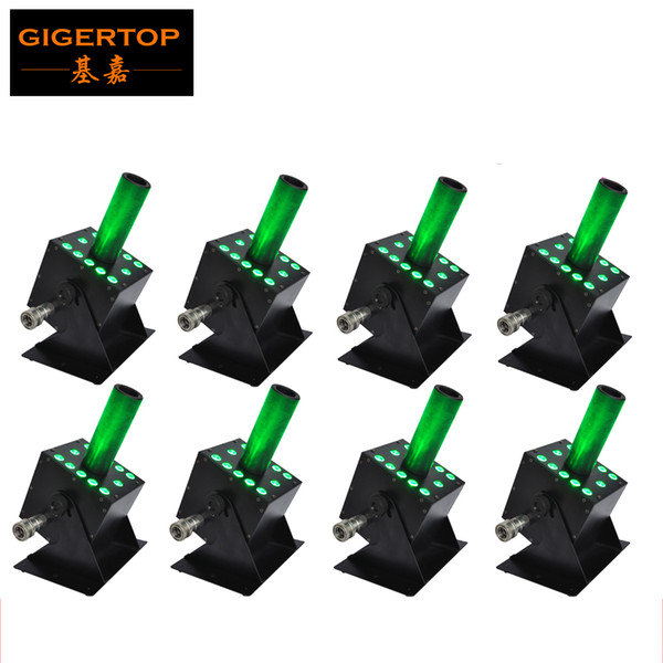 Freeshipping 8PCS 12*3W RGB 3IN1 Led Co2 Jet Machine Digital LCD Display Screen Gas IN/OUT Quick Sliver Connector 1-6m Jet Distance 100-220V