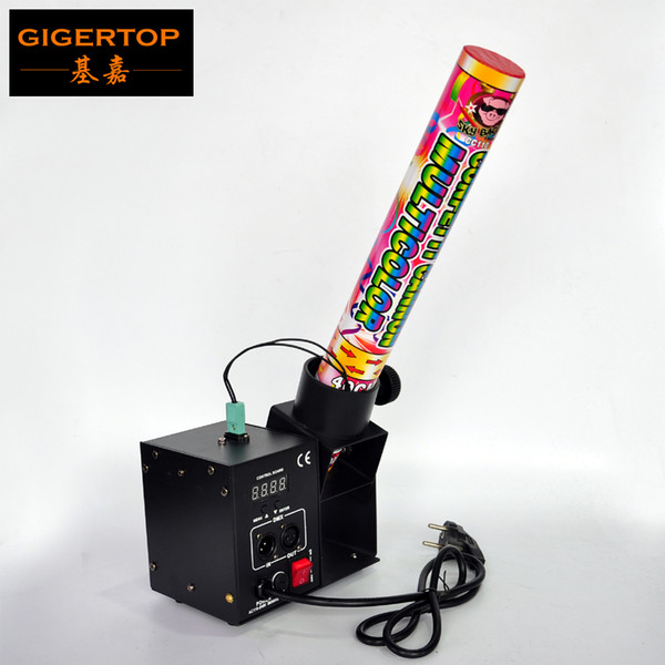 One-shot Electrical Mini Confetti Jet Machine DMX 1 Channel Jet 6-8 Meters 40cm/80cm Gas Cable Confetti Cannon CE Certificate