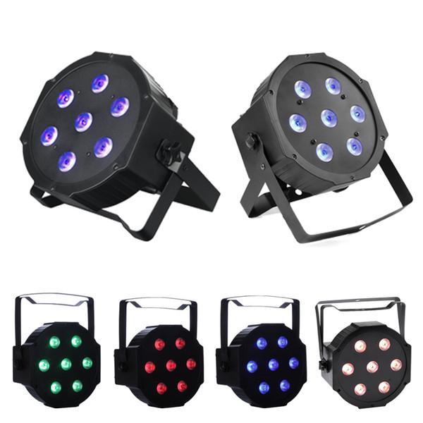 DJ LED Lighting 7x10 Watt DMX512 RGBW Disco LED Light - Remote Control - Up-Lighting - Stage Lights club lights moving